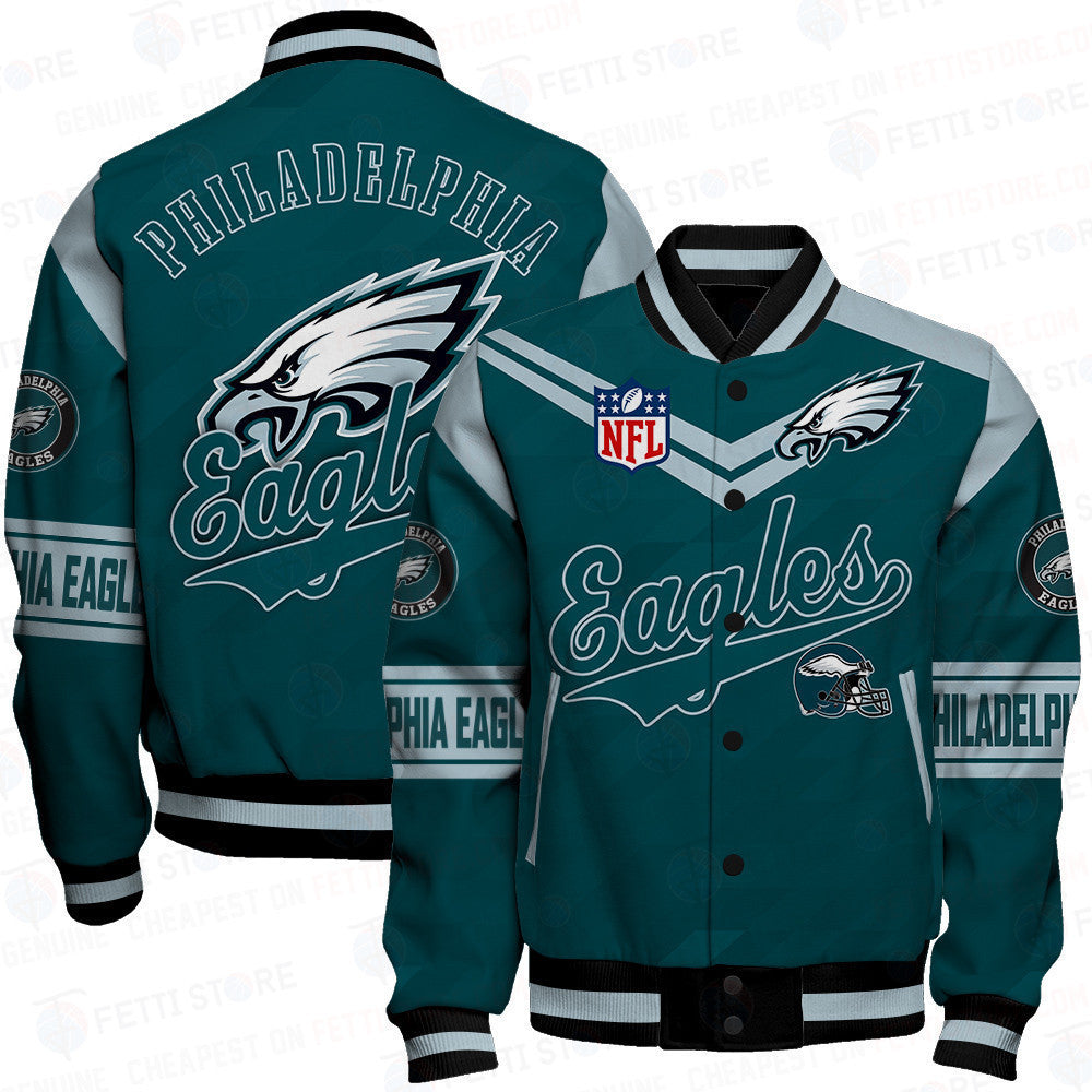 Philadelphia Eagles American Football League Pattern Varsity Jacket SH1 V2 - All-Over-Printed Jacket