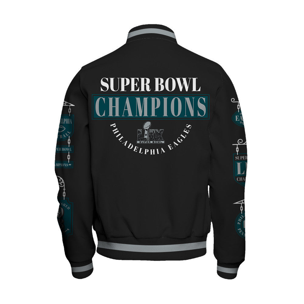 Philadelphia Eagles Super Bowl LIX Champions Represent The Pride Varsity Jacket - All-Over-Printed Jacket