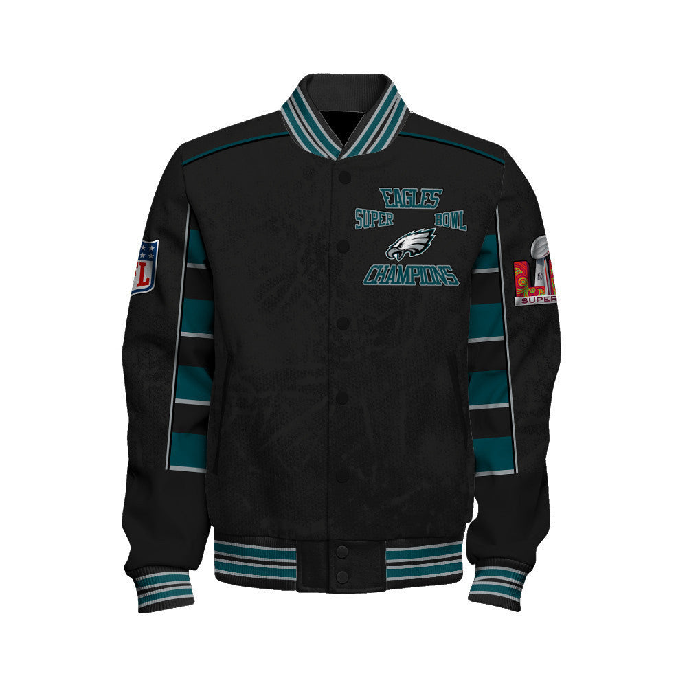 Philadelphia Eagles Super Bowl LIX Champion's Style Varsity Jacket - All-Over-Printed Jacket