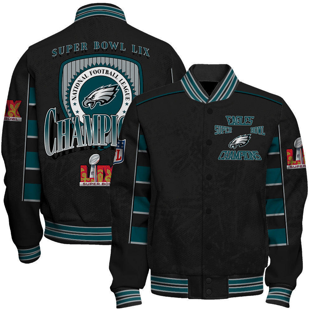 Philadelphia Eagles Super Bowl LIX Champion's Style Varsity Jacket - All-Over-Printed Jacket