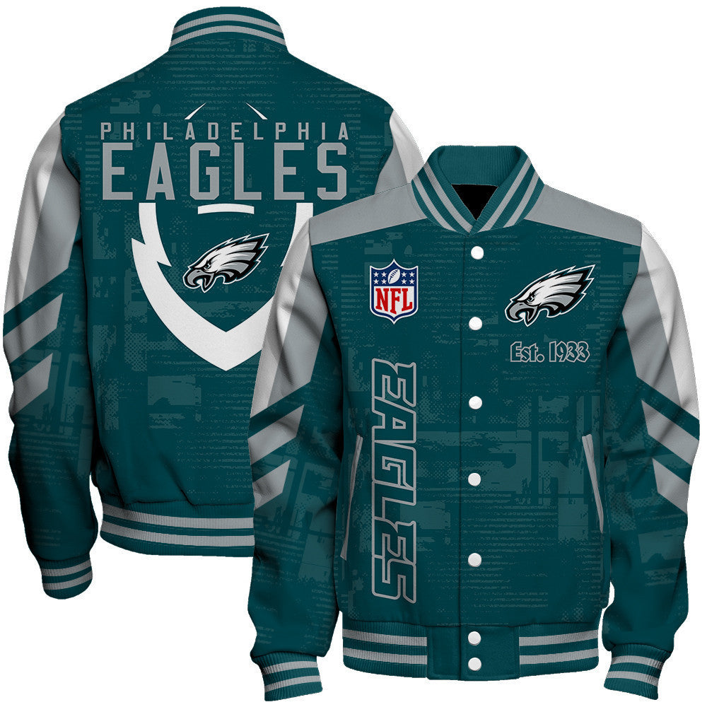 Philadelphia Eagles Football Team 2024 - 25 Proud To Be Different Unisex Varsity Jacket - All-Over-Printed Jacket