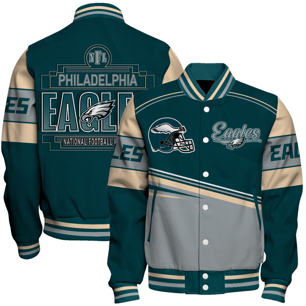 Philadelphia Eagles Football Team 2024- 25 Dare To Be Different Unisex Varsity Jacket - All-Over-Printed Jacket