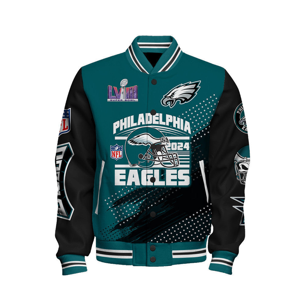 Philadelphia Eagles National Football League Varsity Jacket STM V3 - All-Over-Printed Jacket