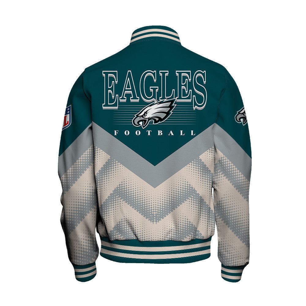 Philadelphia Eagles Football Team 2024 - 25 We Are One Unisex Varsity Jacket - All-Over-Printed Jacket