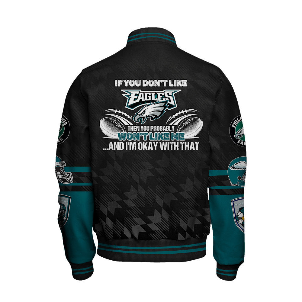Philadelphia Eagles NFL 2024 National Football Conference Unisex Varsity Jacket V12 - All-Over-Printed Jacket