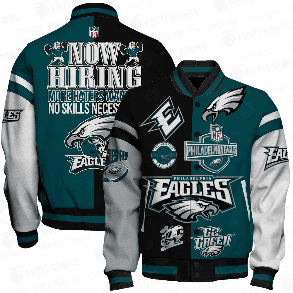 Philadelphia Eagles Pattern NFL AOP Varsity Jacket STM V1 - All-Over-Printed Jacket