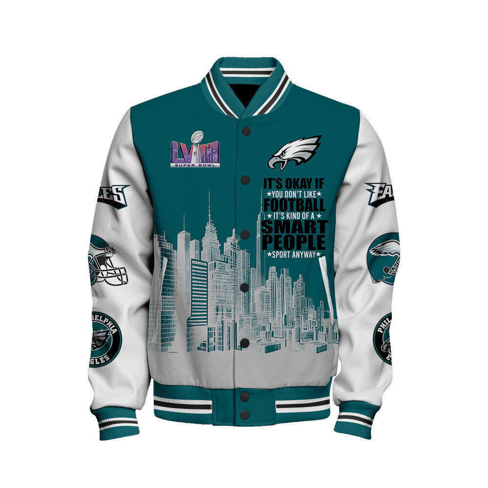 Philadelphia Eagles National Football League Varsity Jacket STM V5 - All-Over-Printed Jacket
