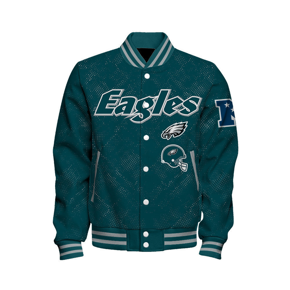 Philadelphia Eagles Football Team 2024 - 25 Continue Writing The Dream Unisex Varsity Jacket - All-Over-Printed Jacket