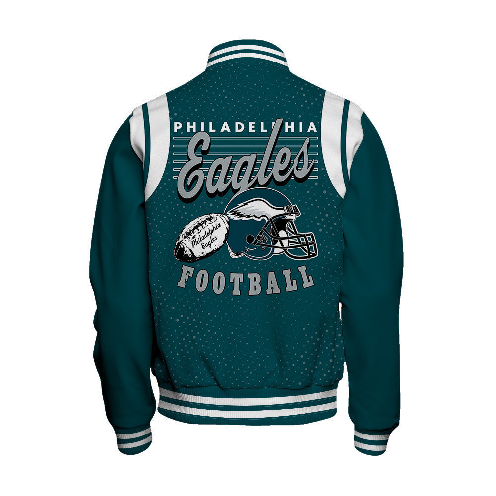 Philadelphia Eagles National Football League 2024 Make Your Mark Unisex Varsity Jacket - All-Over-Printed Jacket