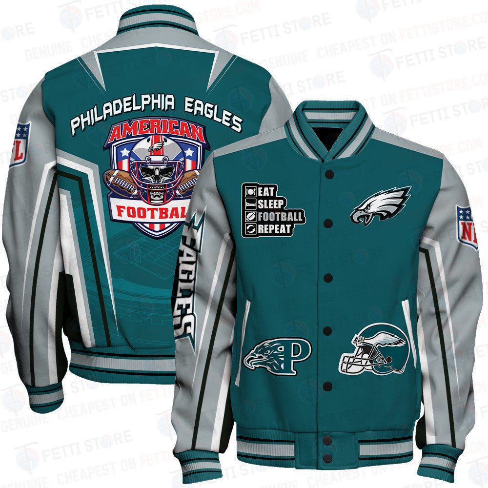 Philadelphia Eagles National Football League Varsity Jacket STM V4 - All-Over-Printed Jacket