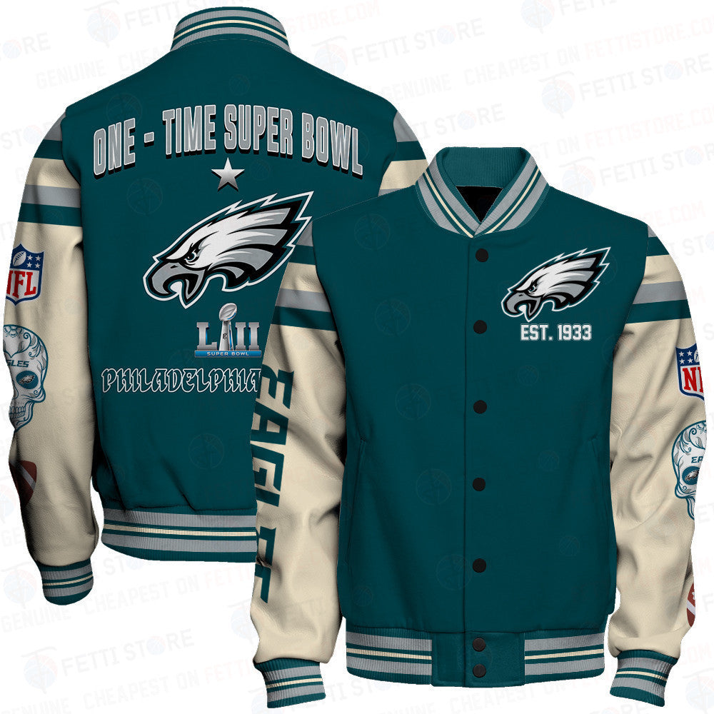 Philadelphia Eagles National Football League Print Varsity Jacket SFAT V2 - All-Over-Printed Jacket