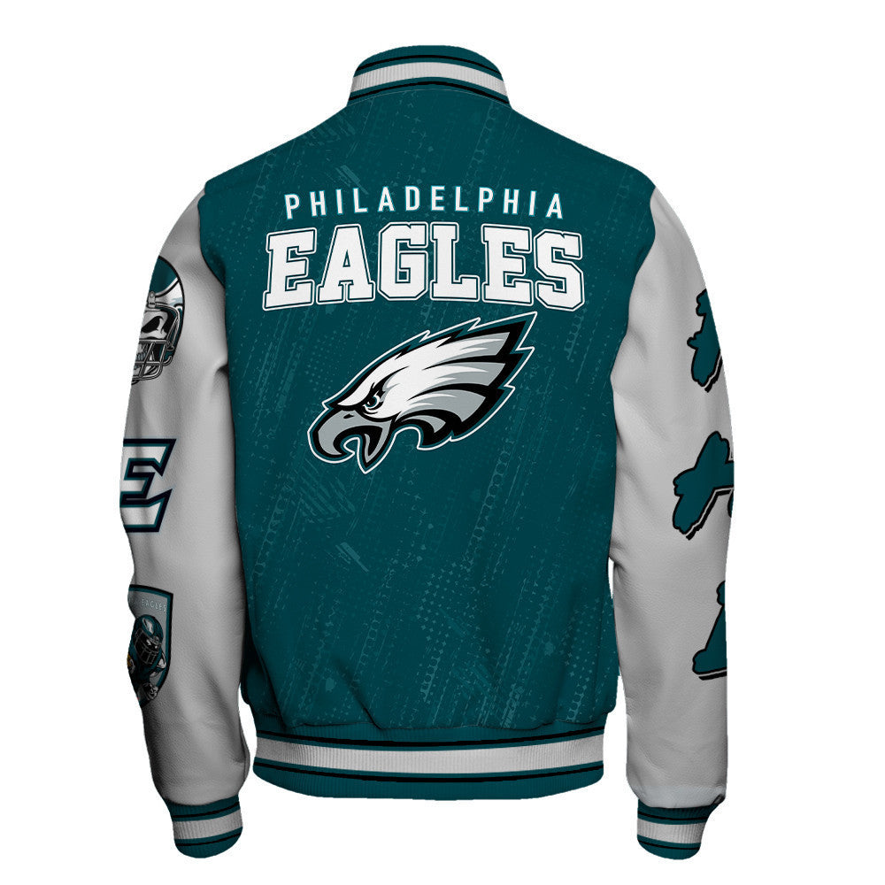 Philadelphia Eagles National Football League Conquer Every Field Unisex Varsity Jacket - All-Over-Printed Jacket