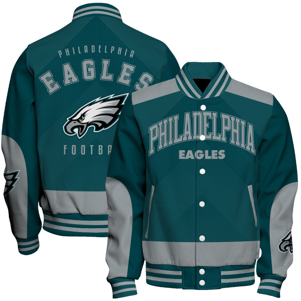 Philadelphia Eagles Football Team 2024 - 25 Stay Ahead Of The Trend Unisex Varsity Jacket - All-Over-Printed Jacket