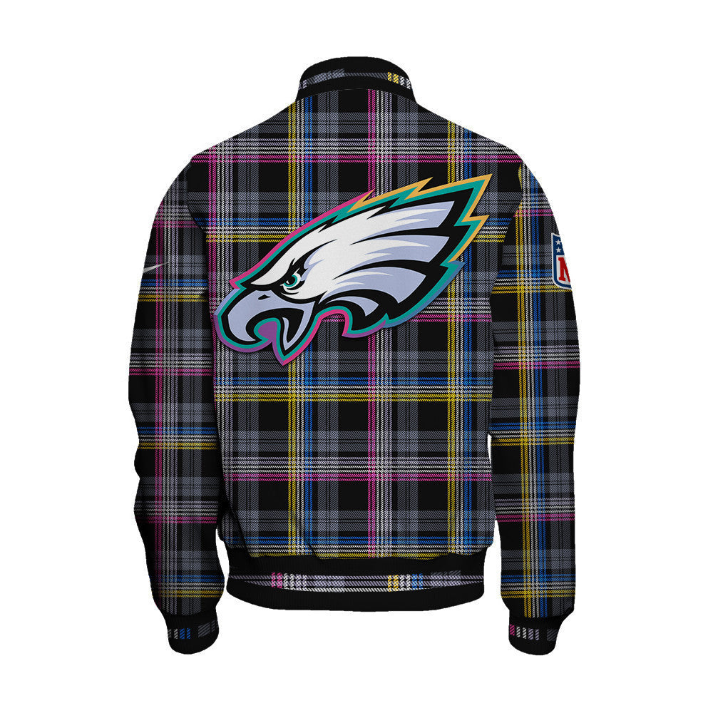 Philadelphia Eagles National Football League 2024 Crucial Catch Unisex Varsity Jacket - All-Over-Printed Jacket