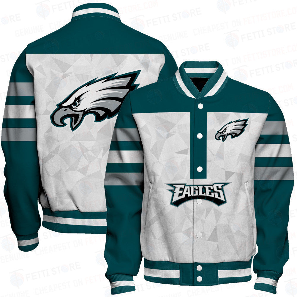 Philadelphia Eagles NFL 2023 Starter Thursday Night Gridiron Raglan Unisex Varsity Jacket V6 - All-Over-Printed Jacket