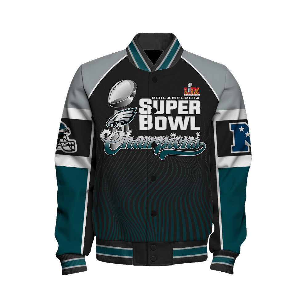 Philadelphia Eagles Super Bowl LIX Champions Eternal Glory Varsity Jacket - All-Over-Printed Jacket
