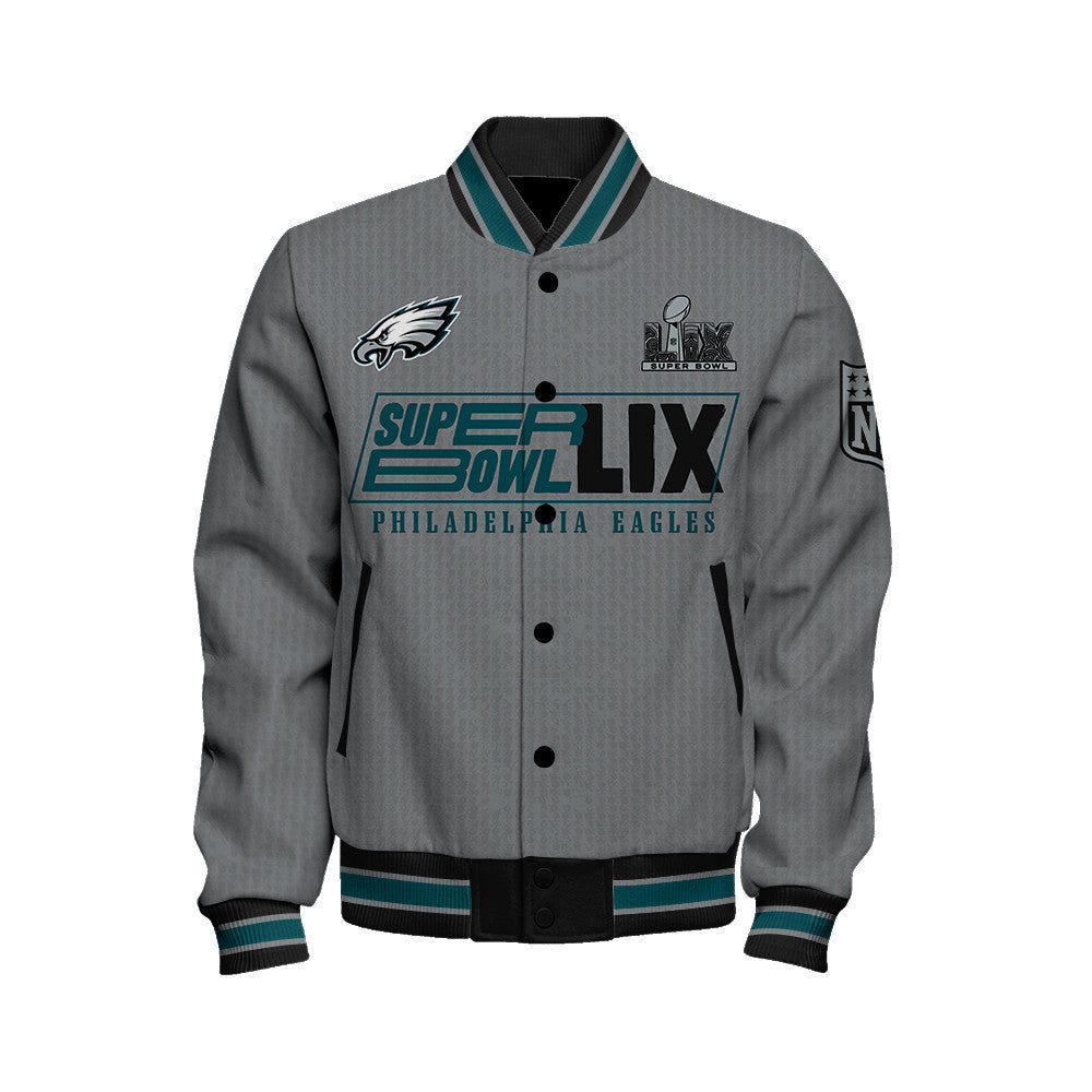 Philadelphia Eagles Super Bowl LIX Roster Varsity Jacket - All-Over-Printed Jacket