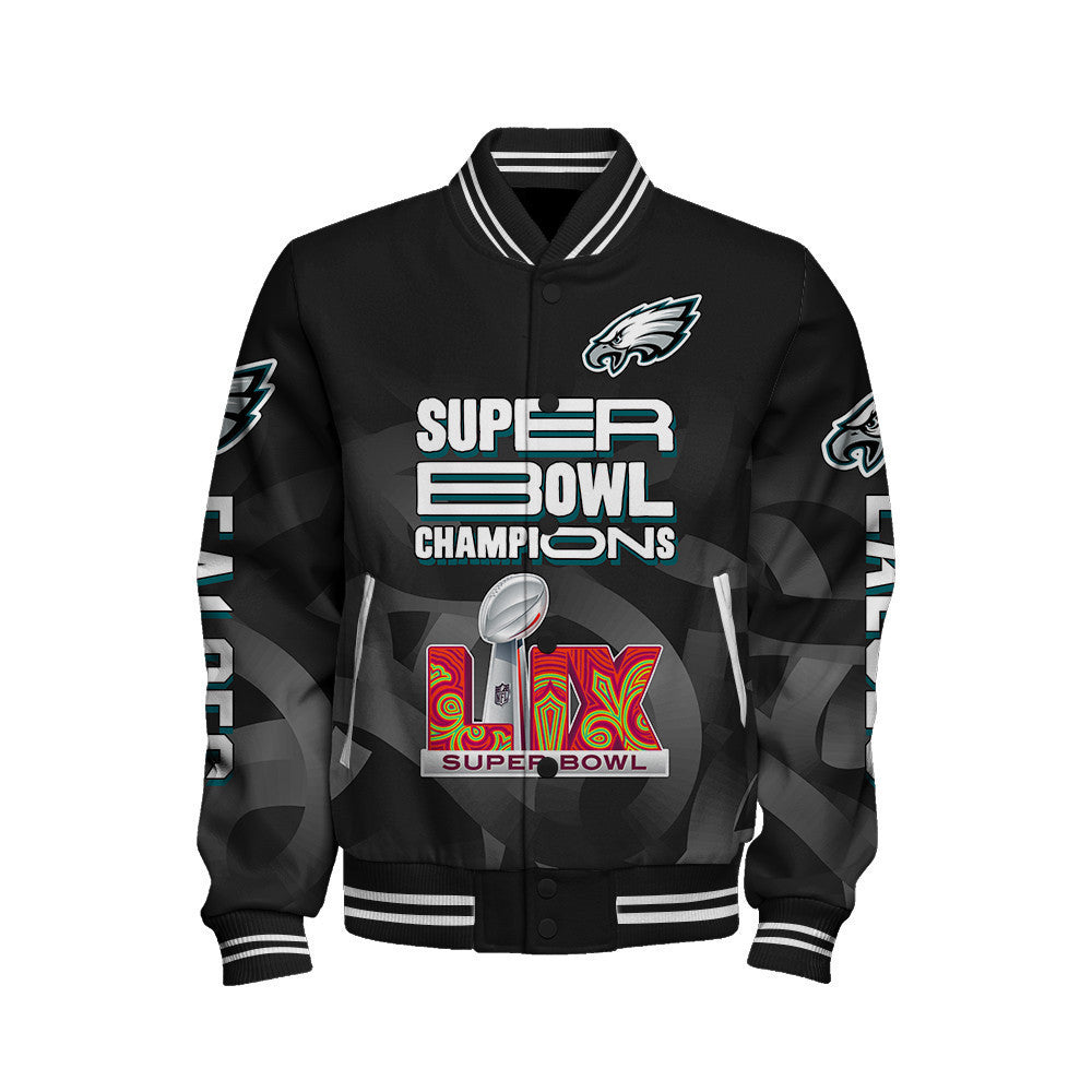 Philadelphia Eagles Super Bowl LIX Champions A Night to Remember Varsity Jacket - All-Over-Printed Jacket