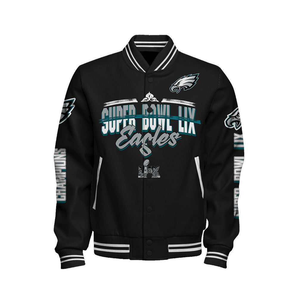 Philadelphia Eagles Super Bowl LIX Champions A Glorious Victory Varsity Jacket - All-Over-Printed Jacket