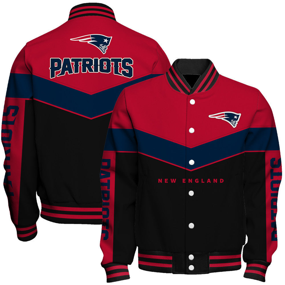 New England Patriots For Fans - Streetwear Athletic Style Varsity Jacket