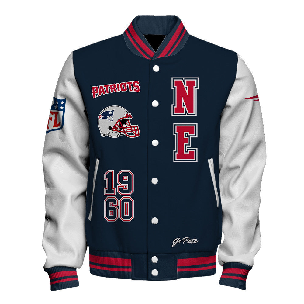 New England Patriots NFL Throw It Back Team Legacy Classic Varsity Jacket