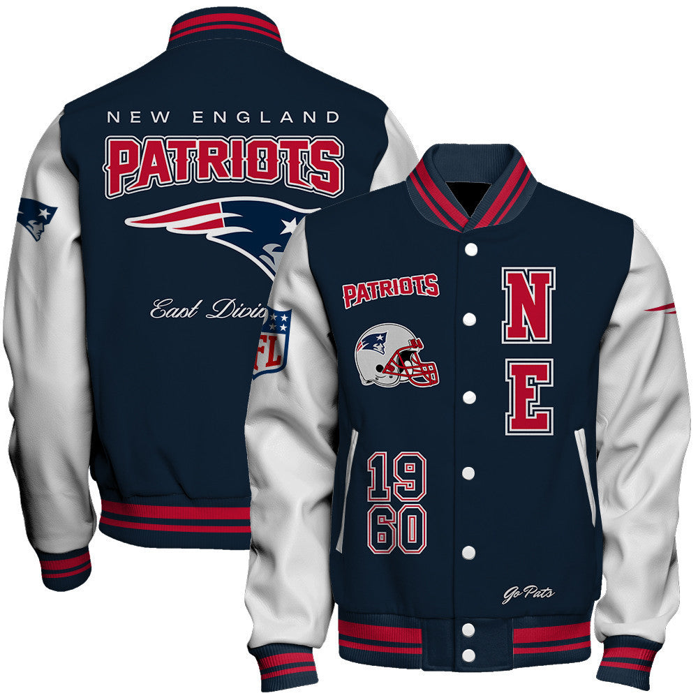New England Patriots NFL Throw It Back Team Legacy Classic Varsity Jacket