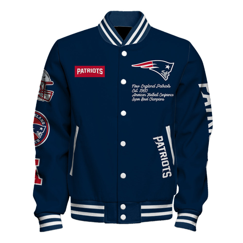 New England Patriots NFL Team Legacy American Football Full-Snap Varsity Jacket