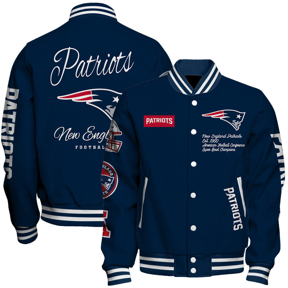 New England Patriots NFL Team Legacy American Football Full-Snap Varsity Jacket