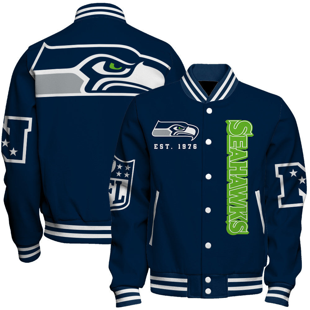 Seattle Seahawks The Team's Symbol, A Declaration of Loyalty Varsity Jacket