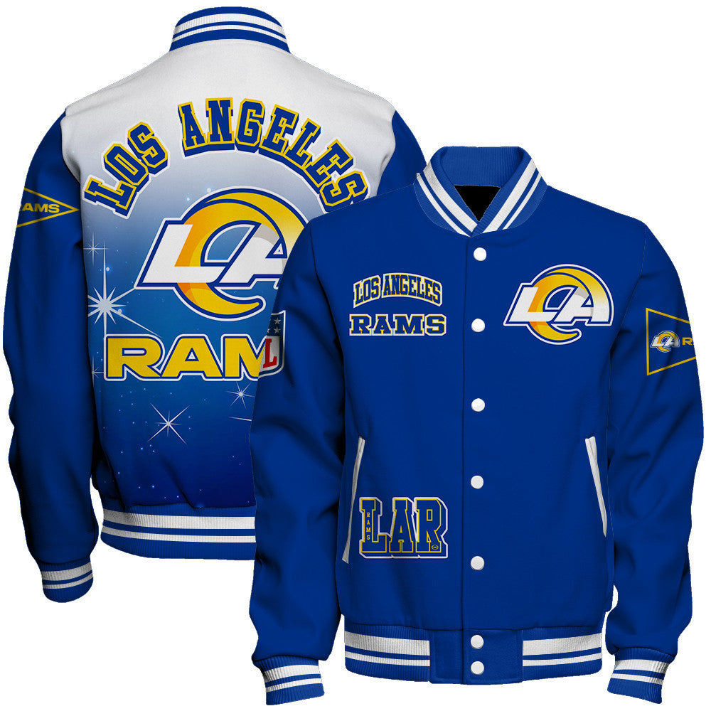 Los Angeles Rams Style Inspired By The Night Sky Varsity Jacket