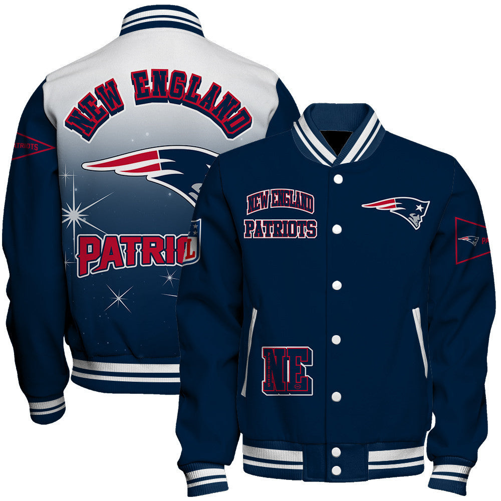 New England Patriots Style Inspired By The Night Sky Varsity Jacket