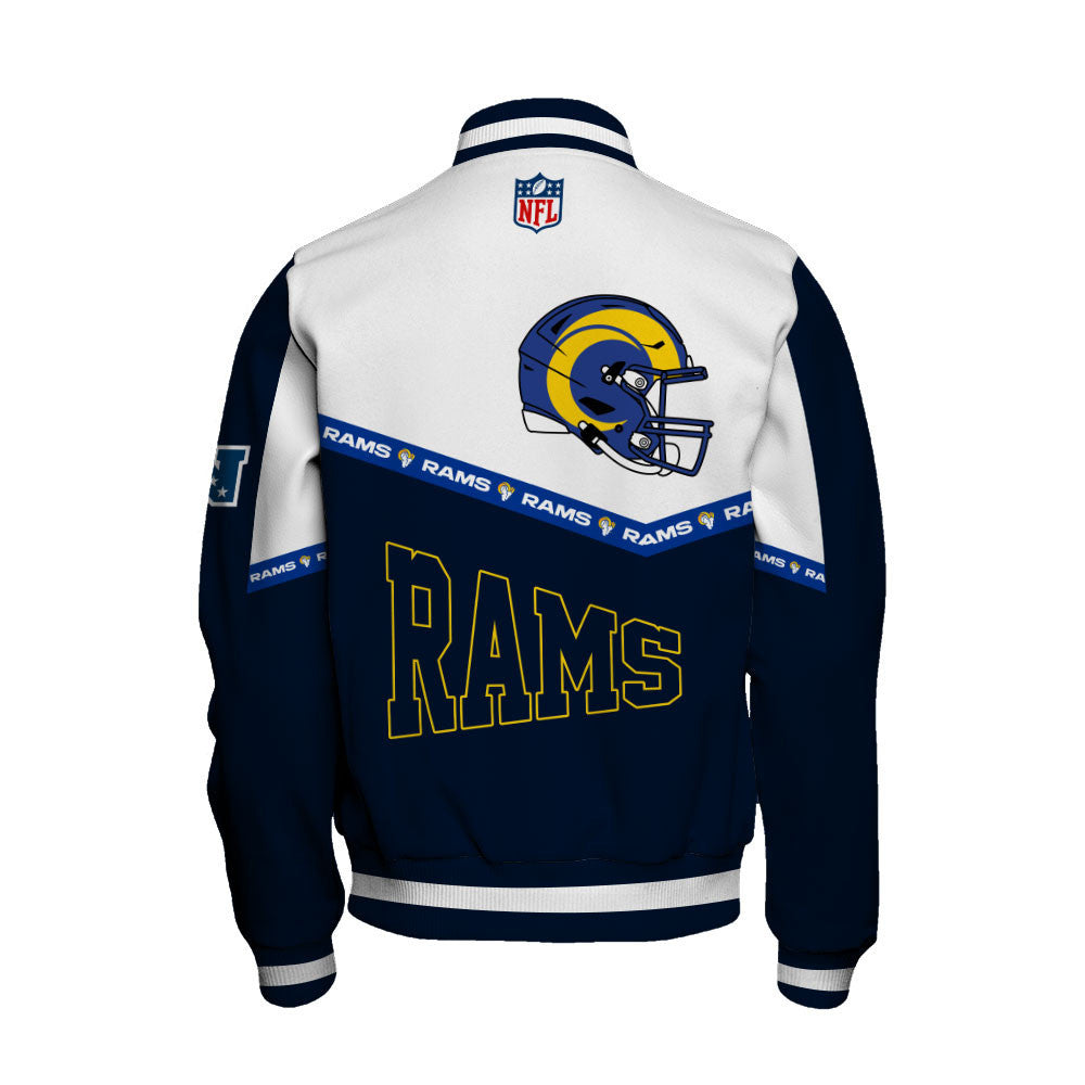 Los Angeles Rams College-Inspired Style Featuring Exclusive Artwork Varsity Jacket