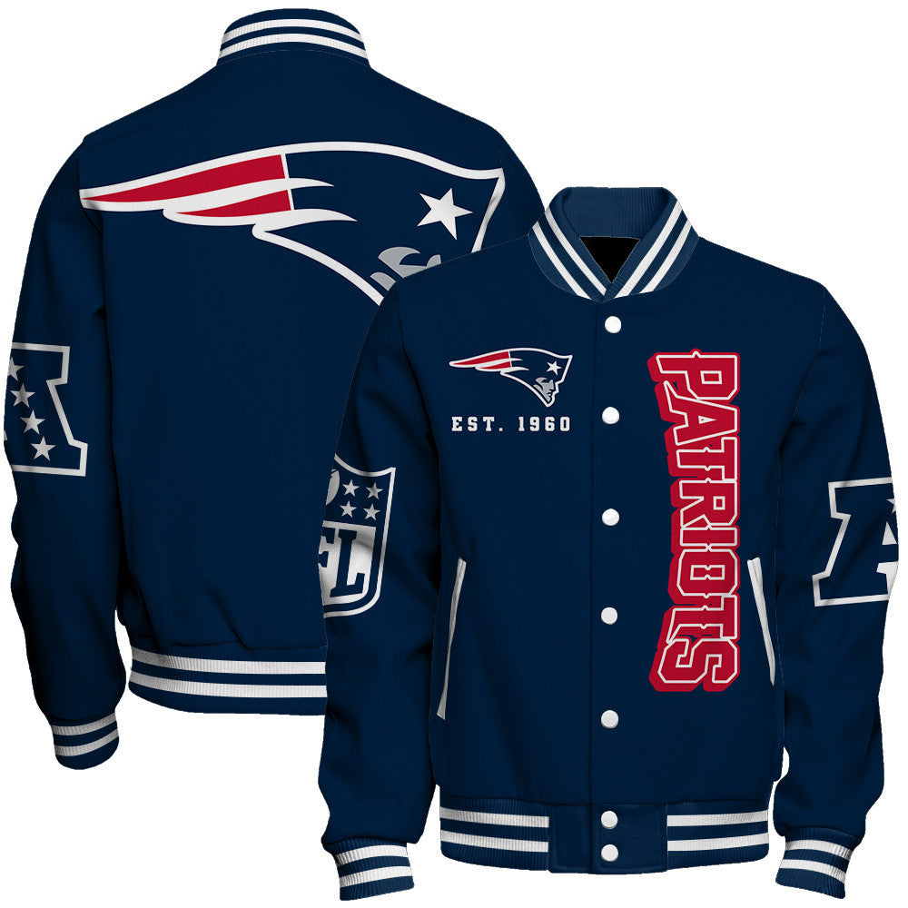 New England Patriots The Team's Symbol, A Declaration of Loyalty Varsity Jacket