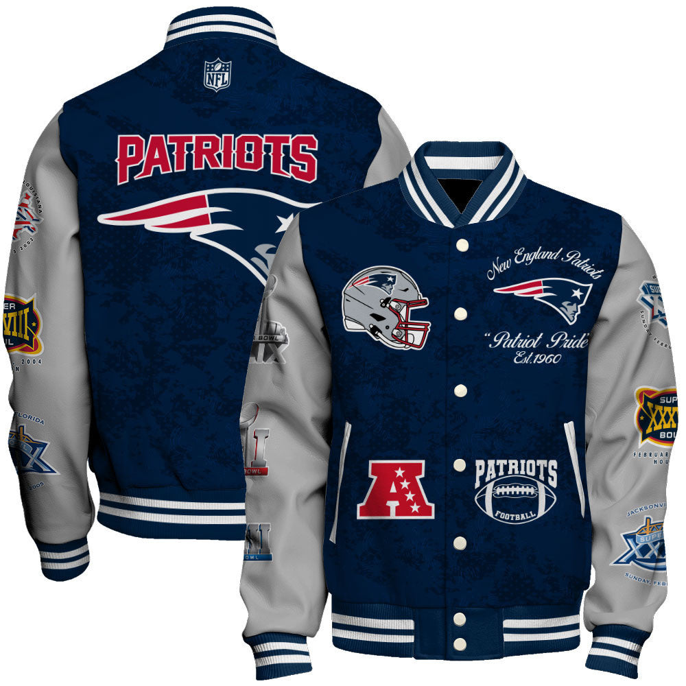 New England Patriots NFL Varsity Jacket – Classic Football Fan Outerwear
