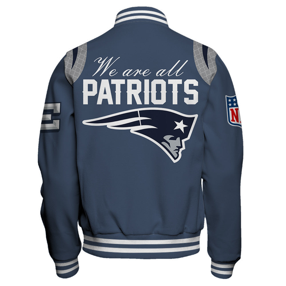 NFL New England Patriots Rivalries Collection Storm Blue Varsity Jacket