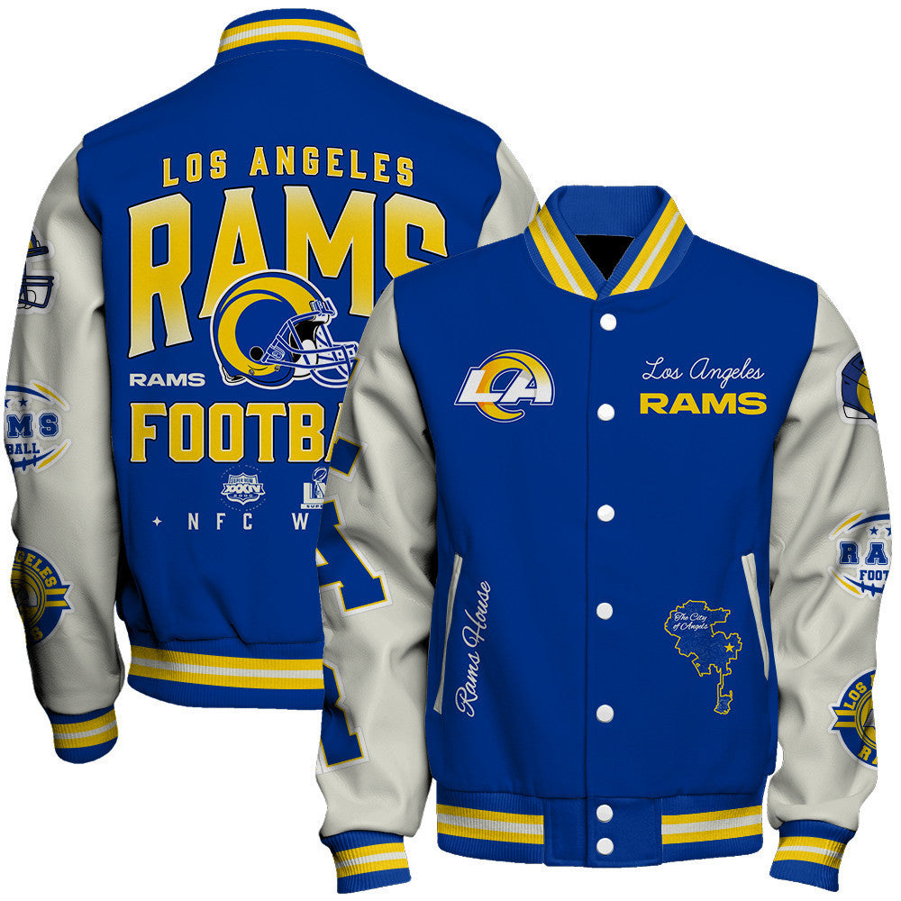 NFL Los Angeles Rams Team Legacy Vintage-Inspired Varsity Jacket
