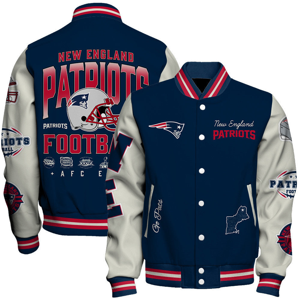 NFL New England Patriots Team Legacy Vintage-Inspired Varsity Jacket