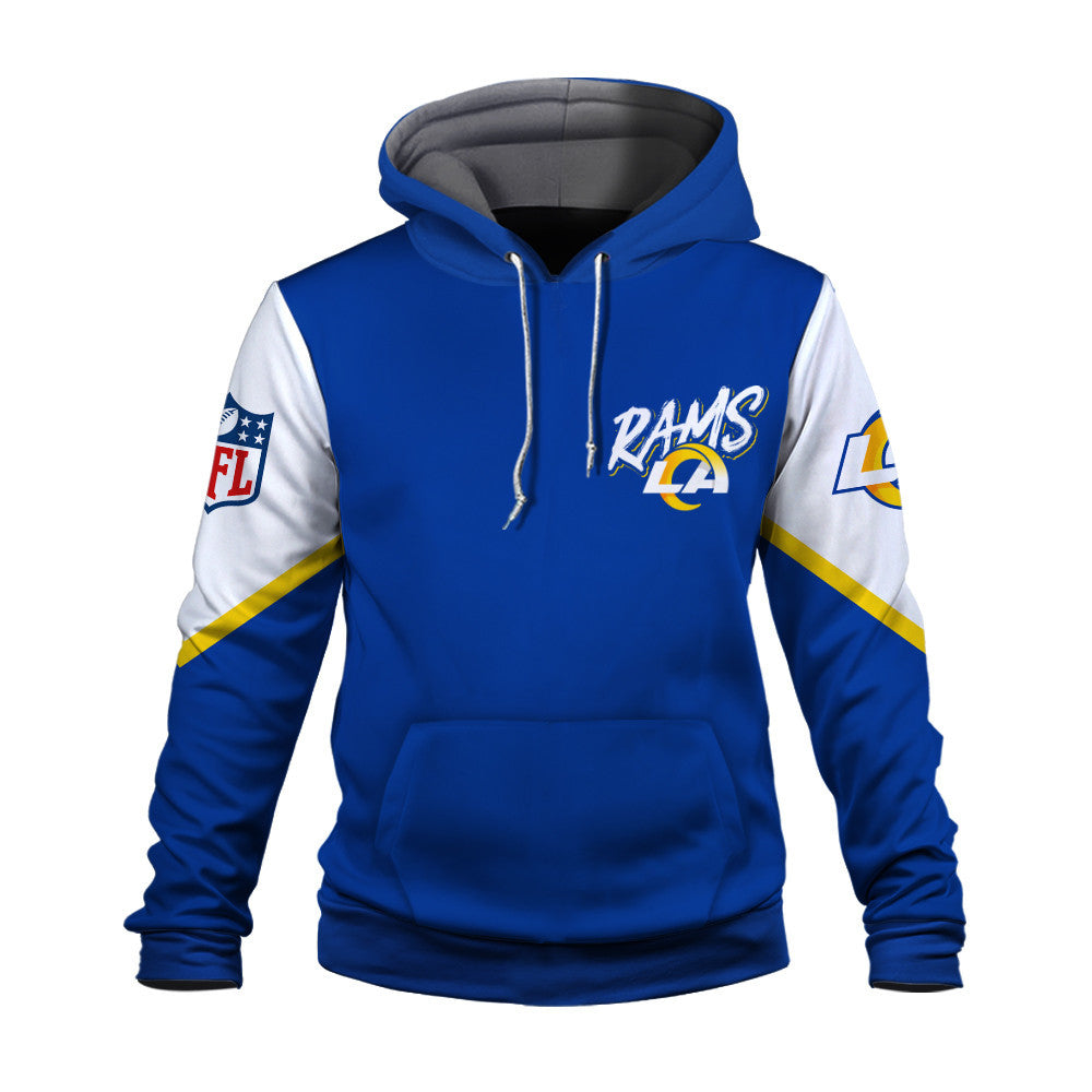 NFL Los Angeles Rams 2X Super Bowl Champions Gold Ring 3D Hoodie