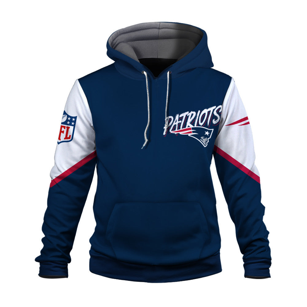 NFL New England Patriots 6X Super Bowl Champions Gold Ring 3D Hoodie