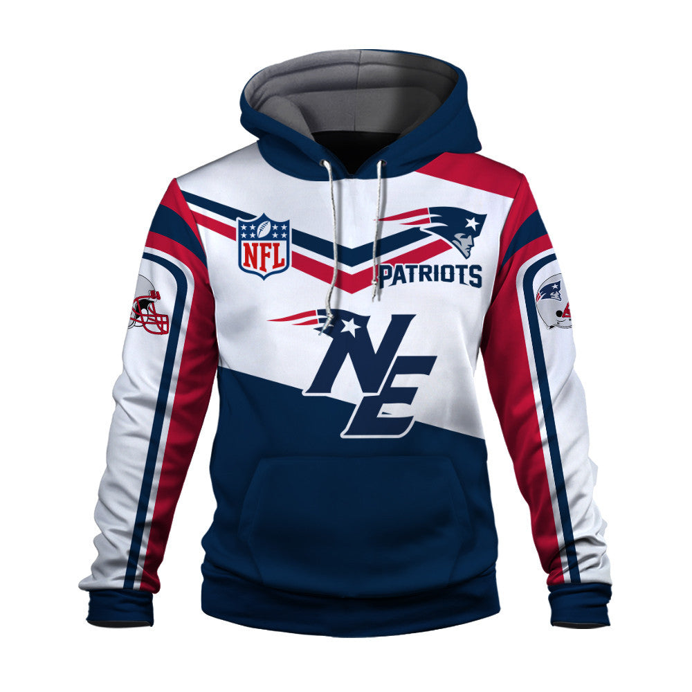 NFL New England Patriots Power Forward Full-Snap Limited Edition 3D Hoodie