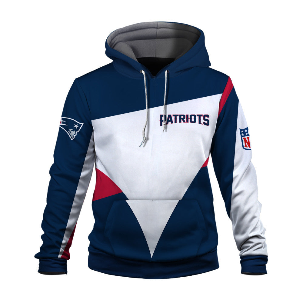 NFL New England Patriots Team Color Pride Exclusive Design 3D Hoodie
