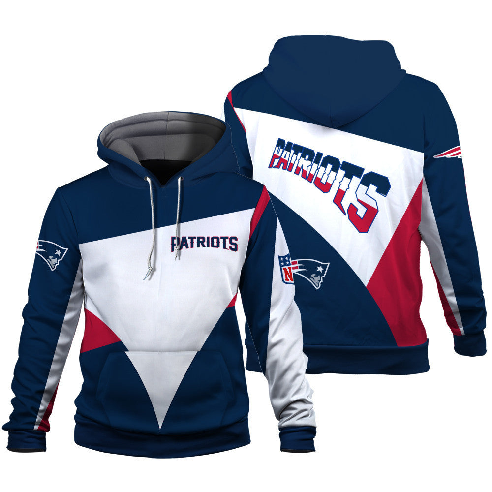 NFL New England Patriots Team Color Pride Exclusive Design 3D Hoodie