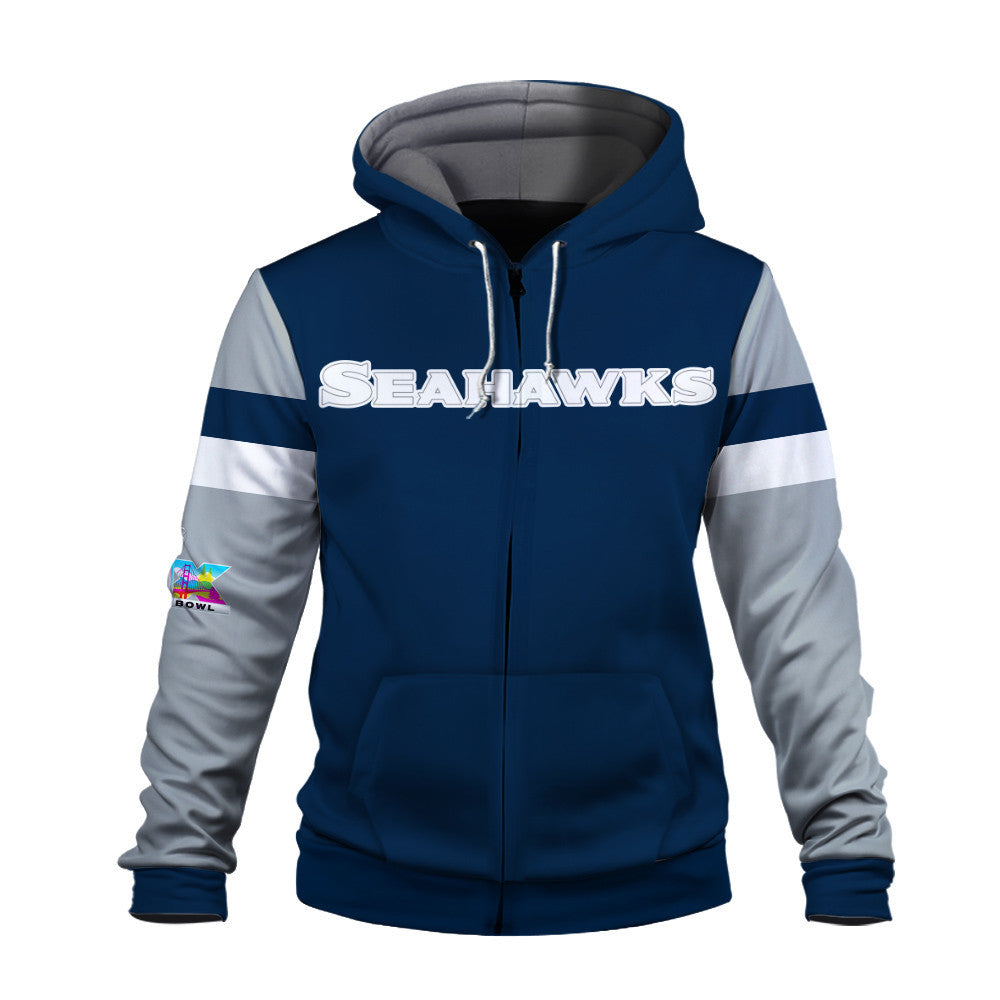 Seattle Seahawks National Football Conference Champions 2025 3D Zip Hoodie
