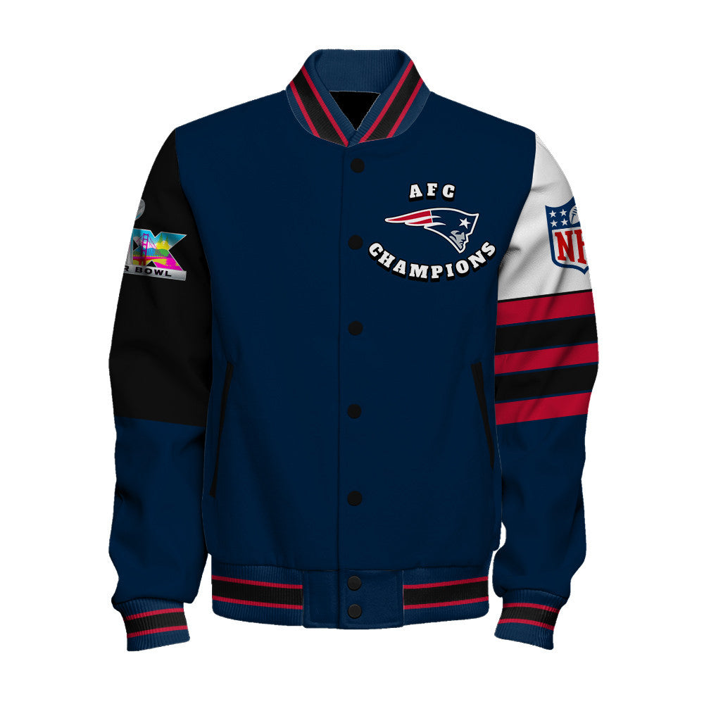 New England Patriots 2025 AFC Conference Champions: The Ultimate Victory Varsity Jacket