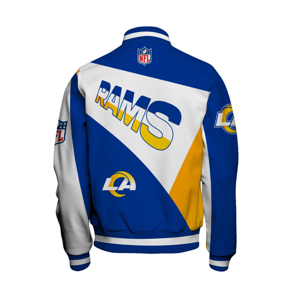 NFL Los Angeles Rams Team Color Pride Exclusive Design Varsity Jacket