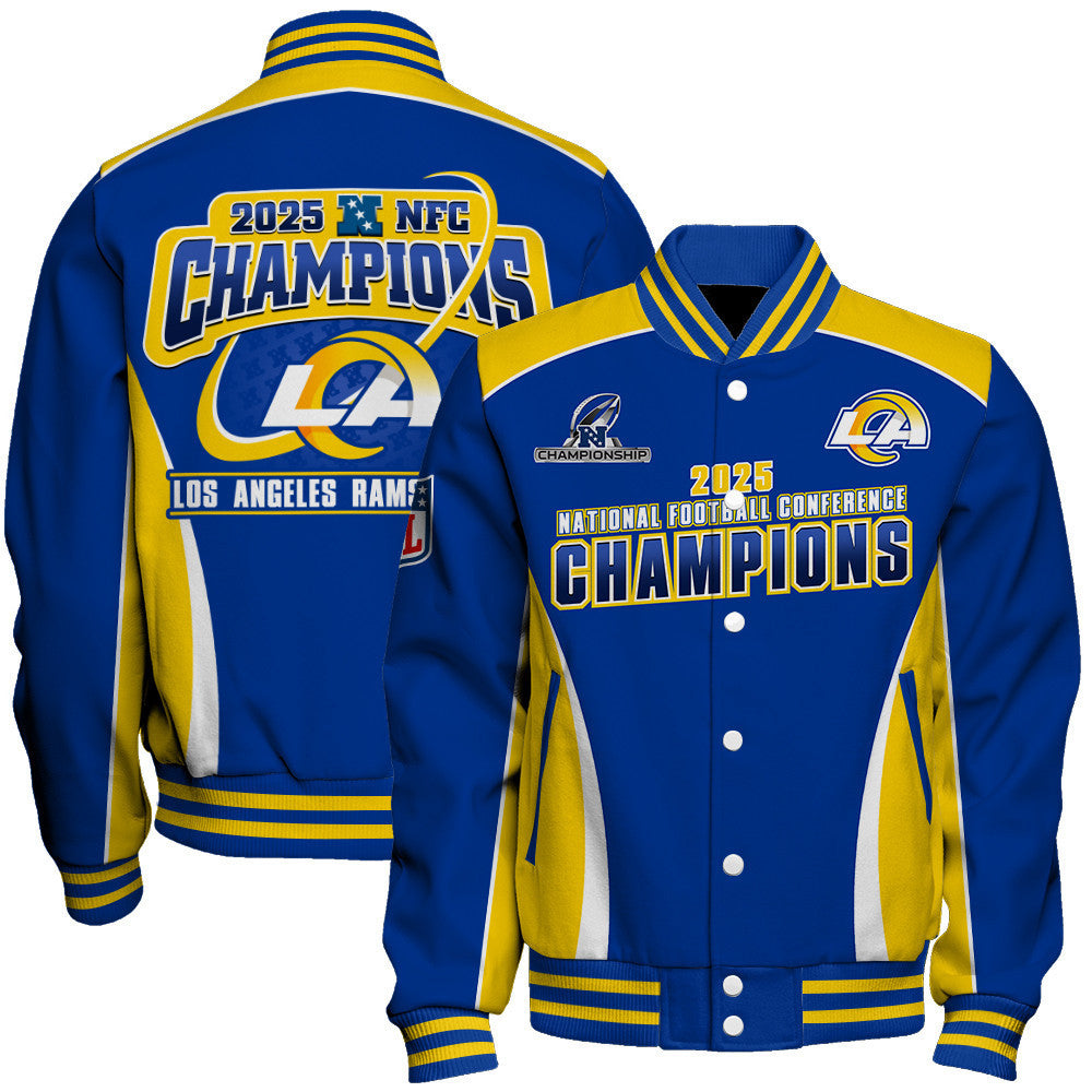 Los Angeles Rams 2025 NFC Champions – The Peak of Glory Is Back Varsity Jacket