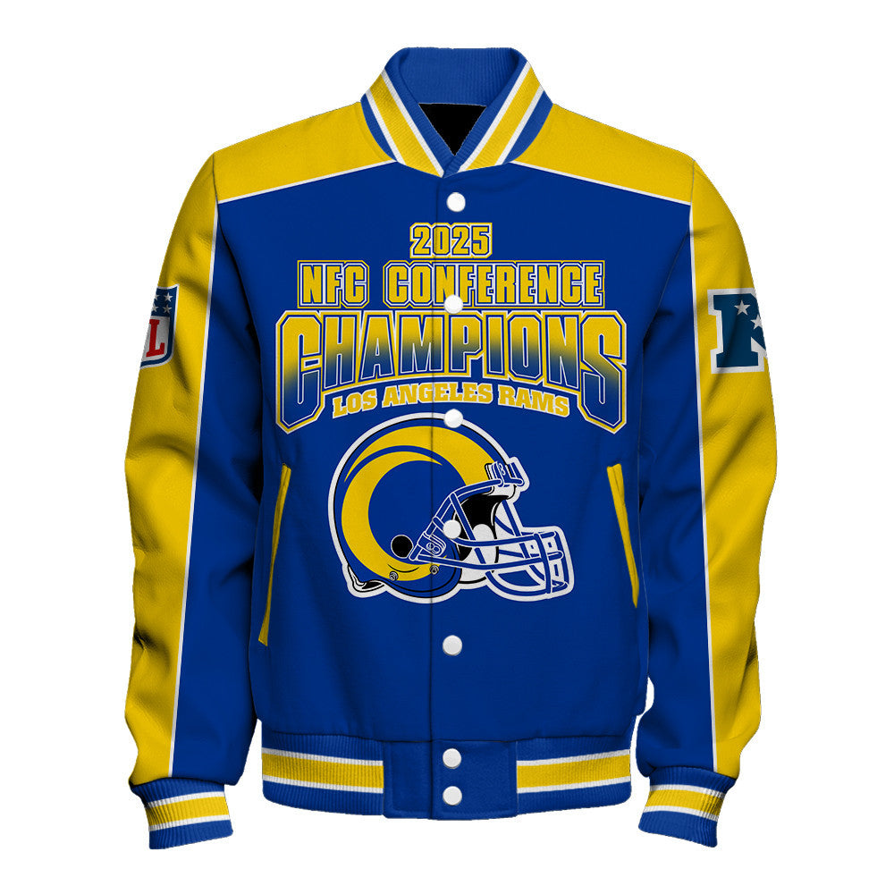Los Angeles Rams Courage & Glory 2025 NFC Conference Champions Varsity Jacket