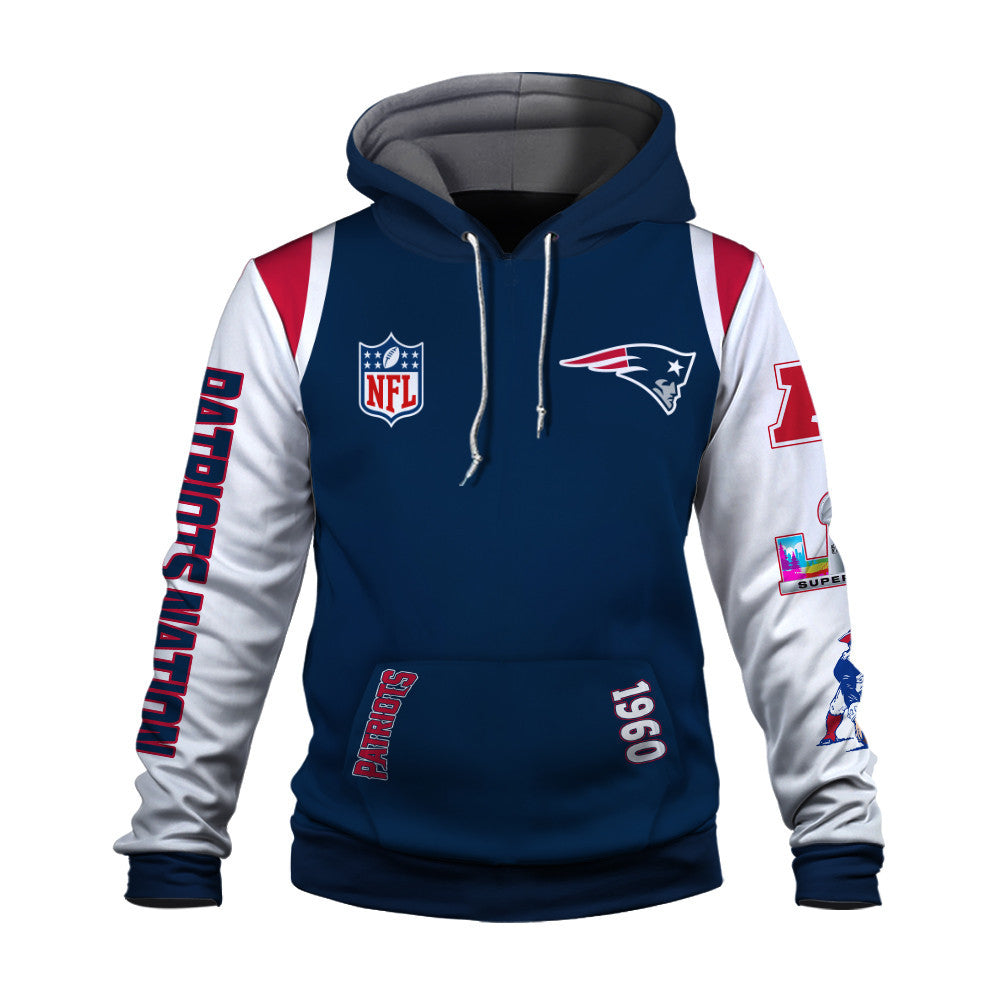 New England Patriots 2025 Super Bowl Champions Unstoppable 3D Hoodie