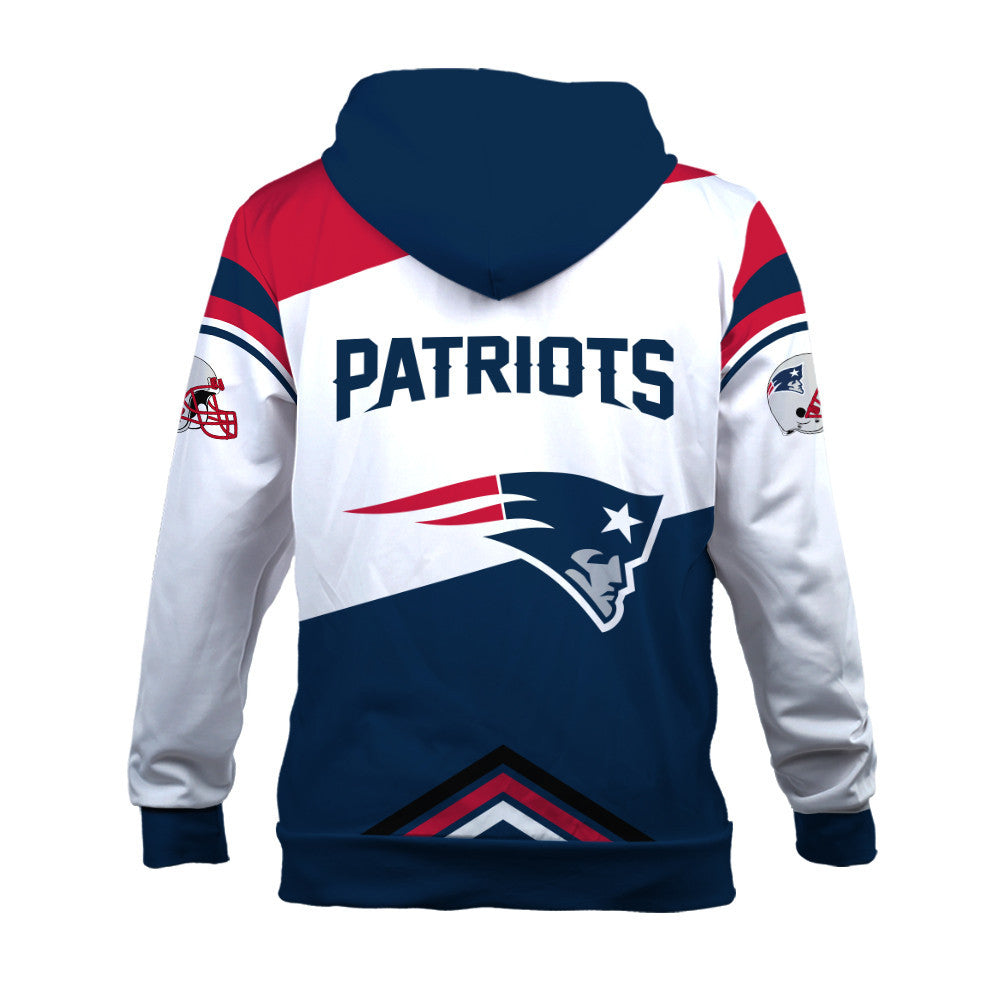 NFL New England Patriots Power Forward Full-Snap Limited Edition 3D Zip Hoodie