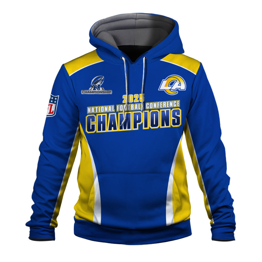 Los Angeles Rams 2025 NFC Champions – The Peak of Glory Is Back 3D Hoodie
